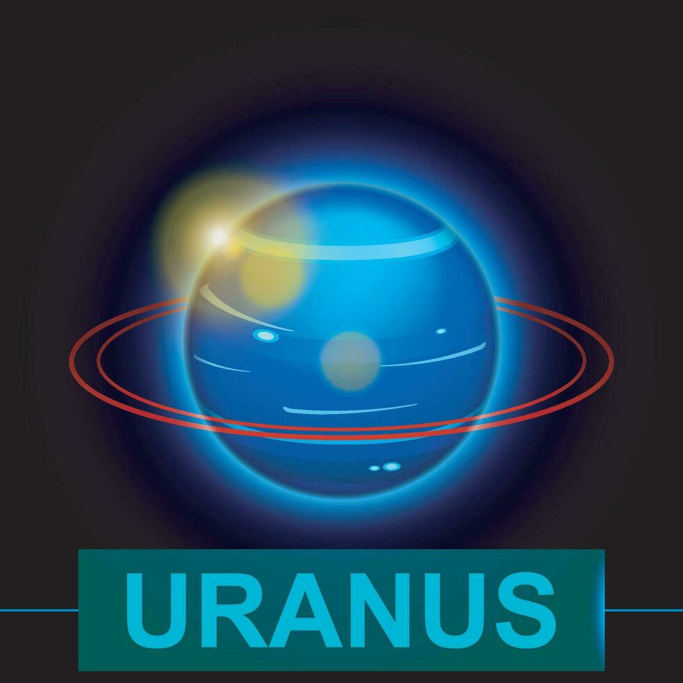 planet uranus on dark vector