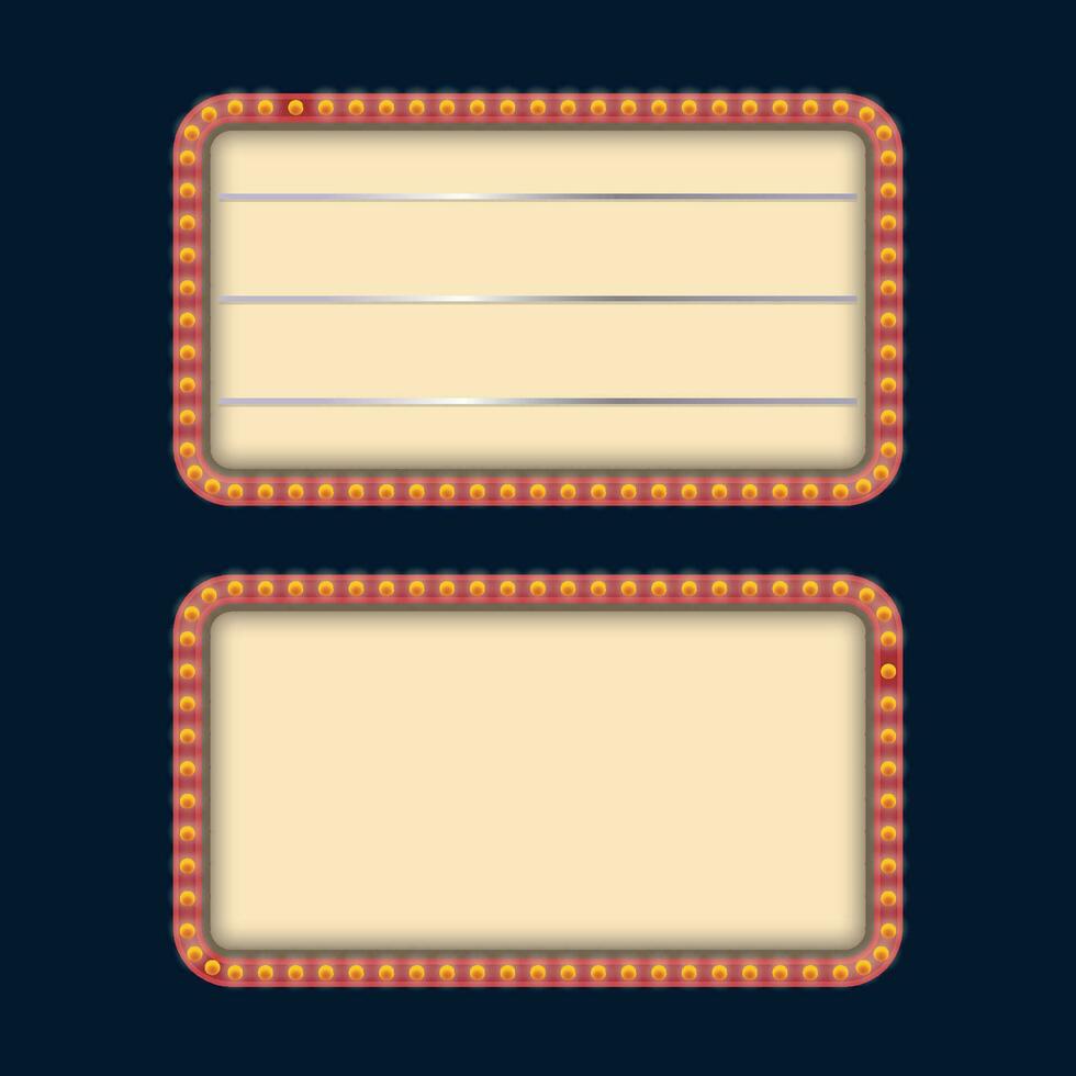 retro lightbox set vector