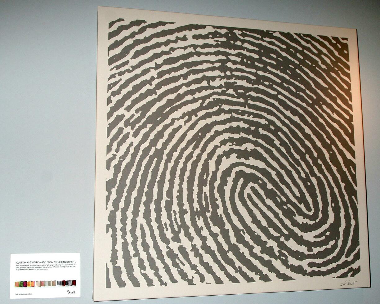Fingerprint Art  Made from Fingerprint sample tPlatinum Collections Grand Opening Platinum Collections 345 6th Ave San Diego Ca 92101 March 22 2008 photo