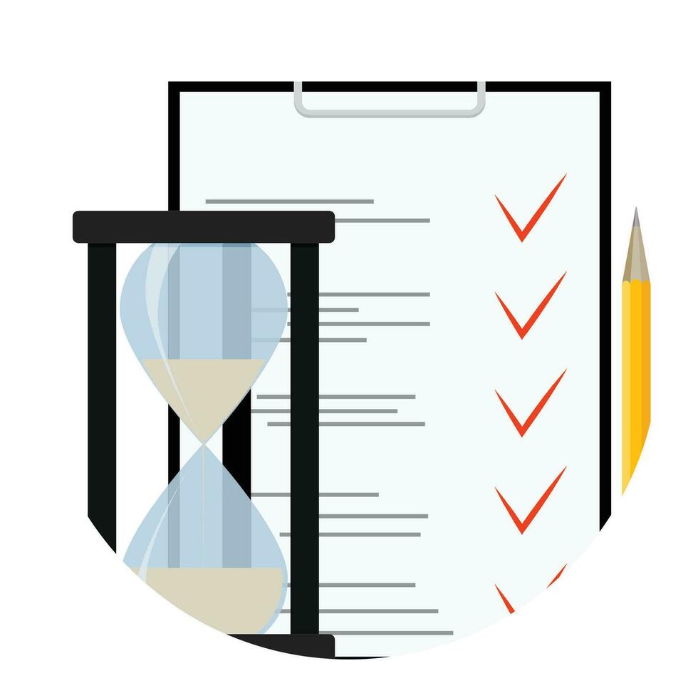 Exam test questionnaire icon. Choice check mark quiz, vector answer examination illustration