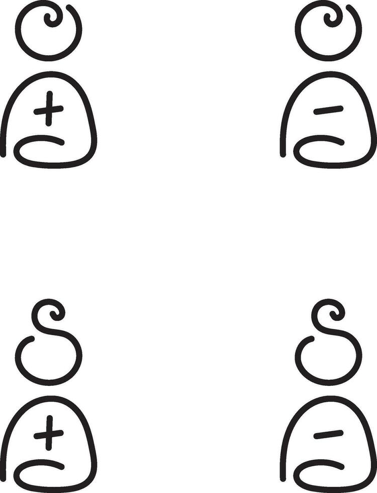 Male and female set icons vector