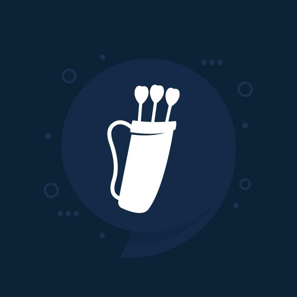 quiver, arrow bag icon, vector