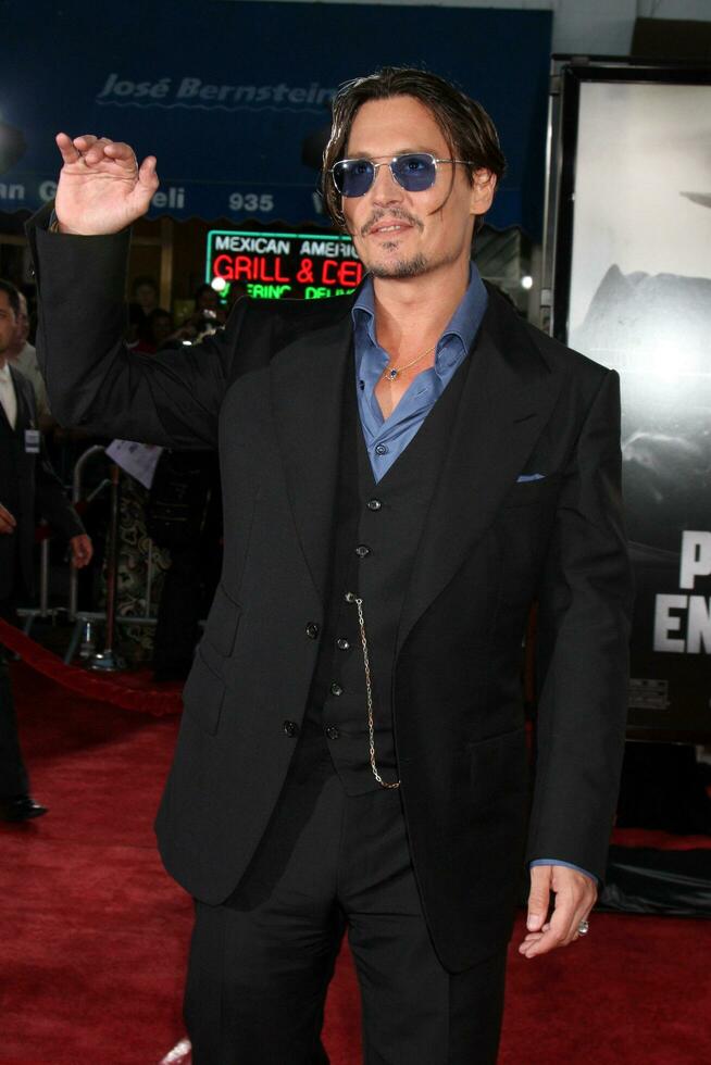 Johnny Depp arriving at the Public Enemies Premiere at the Manns Village Theater in Westwood CA on June 23 2009 photo
