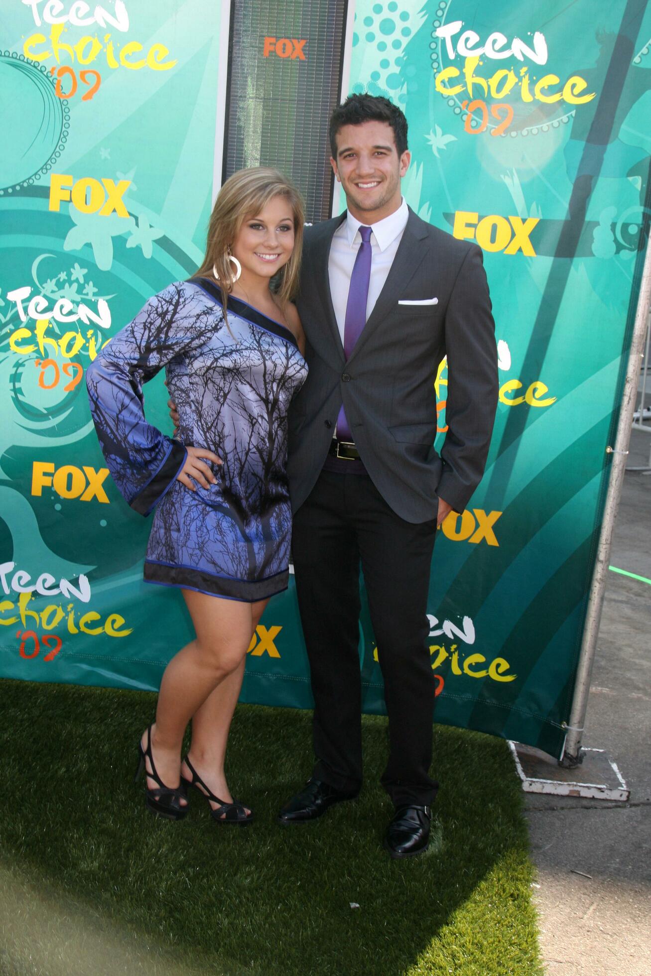 Shawn Johnson Mark Ballas arriving at the Teen Choice Awards 2009 at