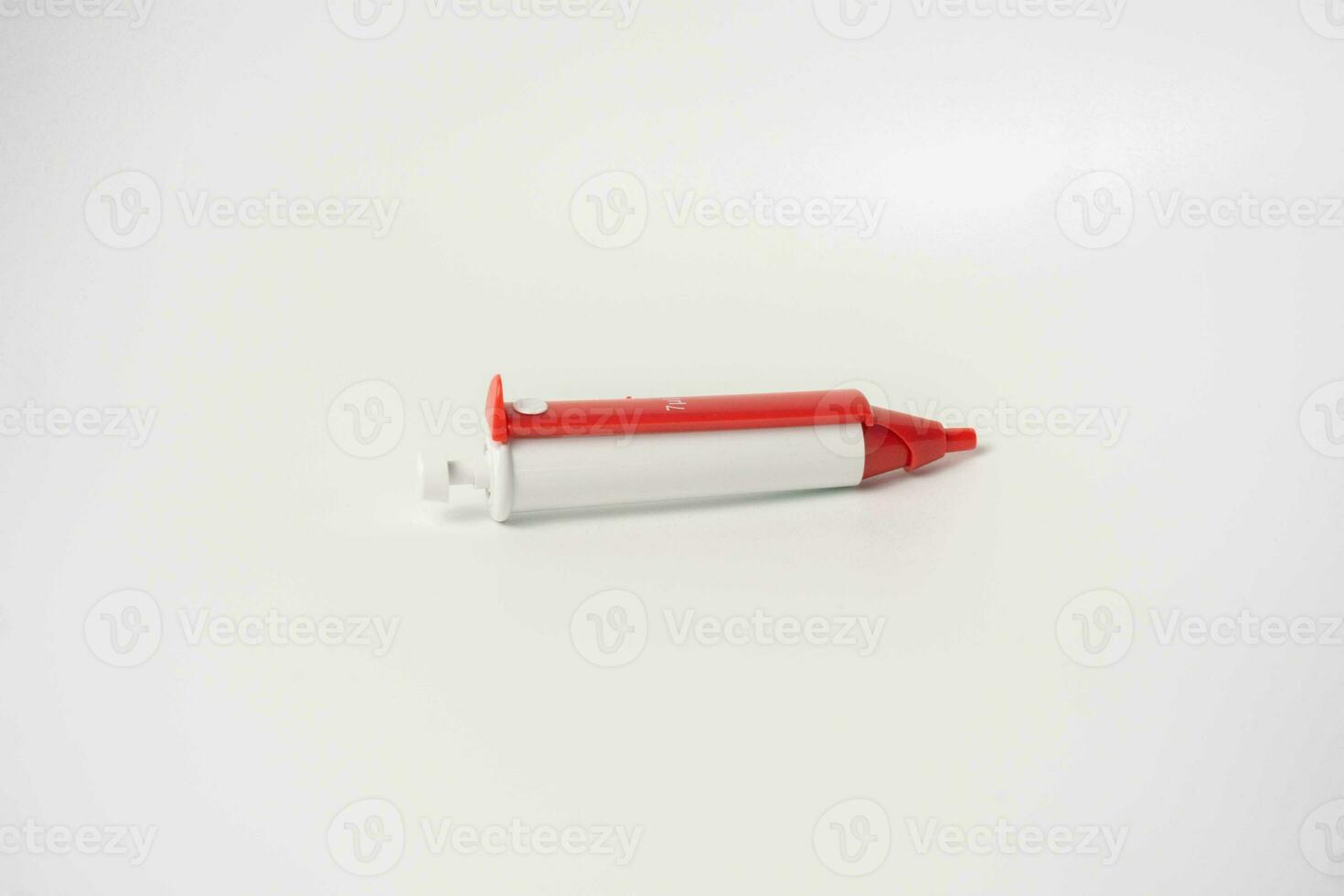 Diabetes concept, lancet pen isolated on white background. Treatment diabetes and glucose controlling concept photo