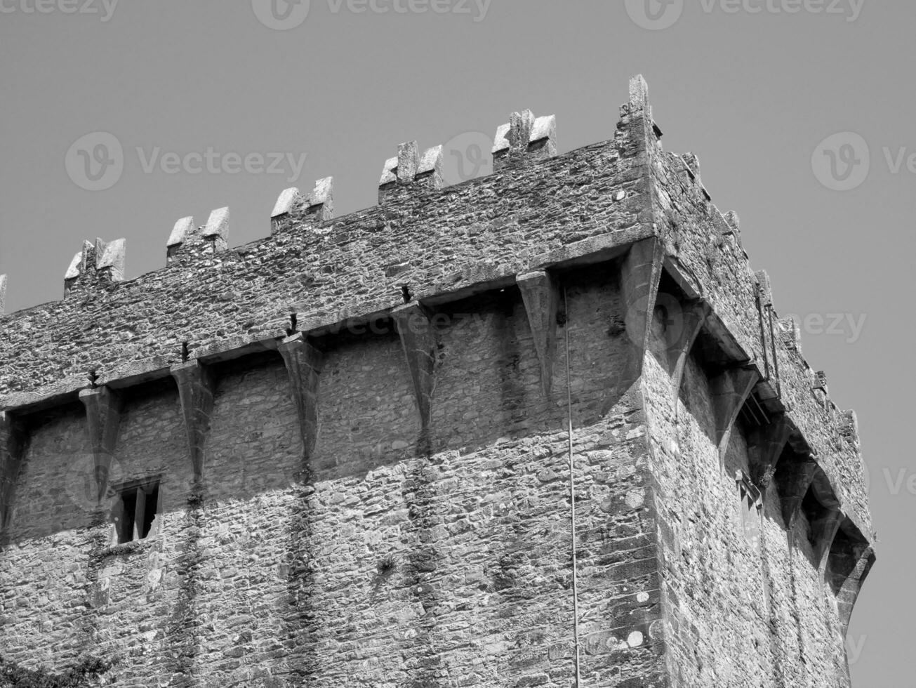 Old celtic castle tower, Blarney castle in Ireland, old ancient celtic fortress photo