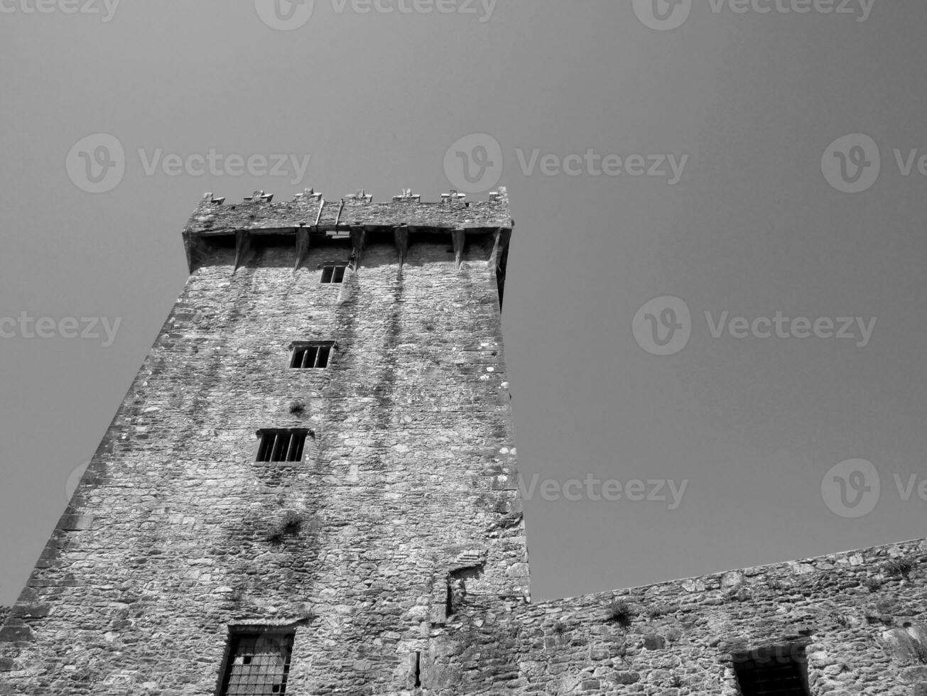 Old celtic castle tower, Blarney castle in Ireland, old ancient celtic fortress photo