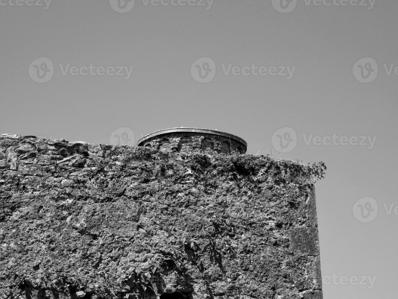 Ancient tower wall background, Blarney castle in Ireland, celtic fortress photo