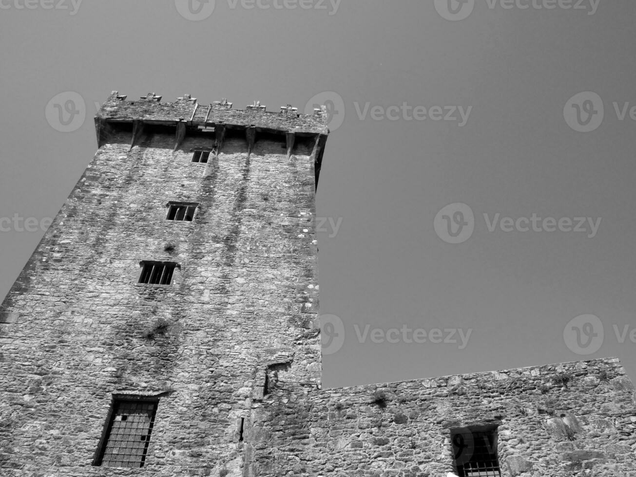 Old celtic castle tower, Blarney castle in Ireland, old ancient celtic fortress photo