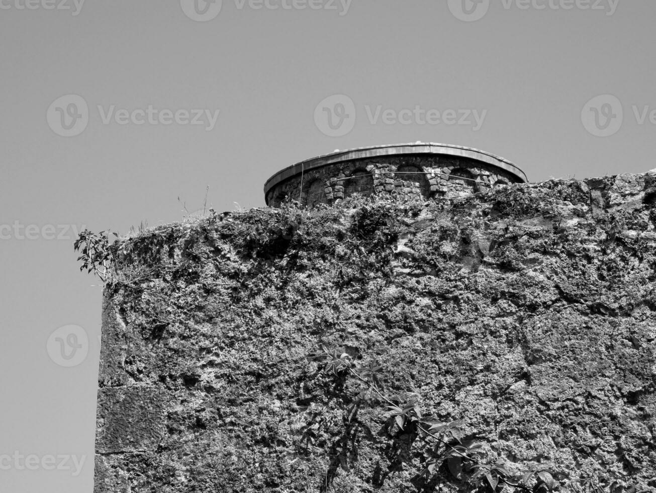 Ancient tower wall background, Blarney castle in Ireland, celtic fortress photo