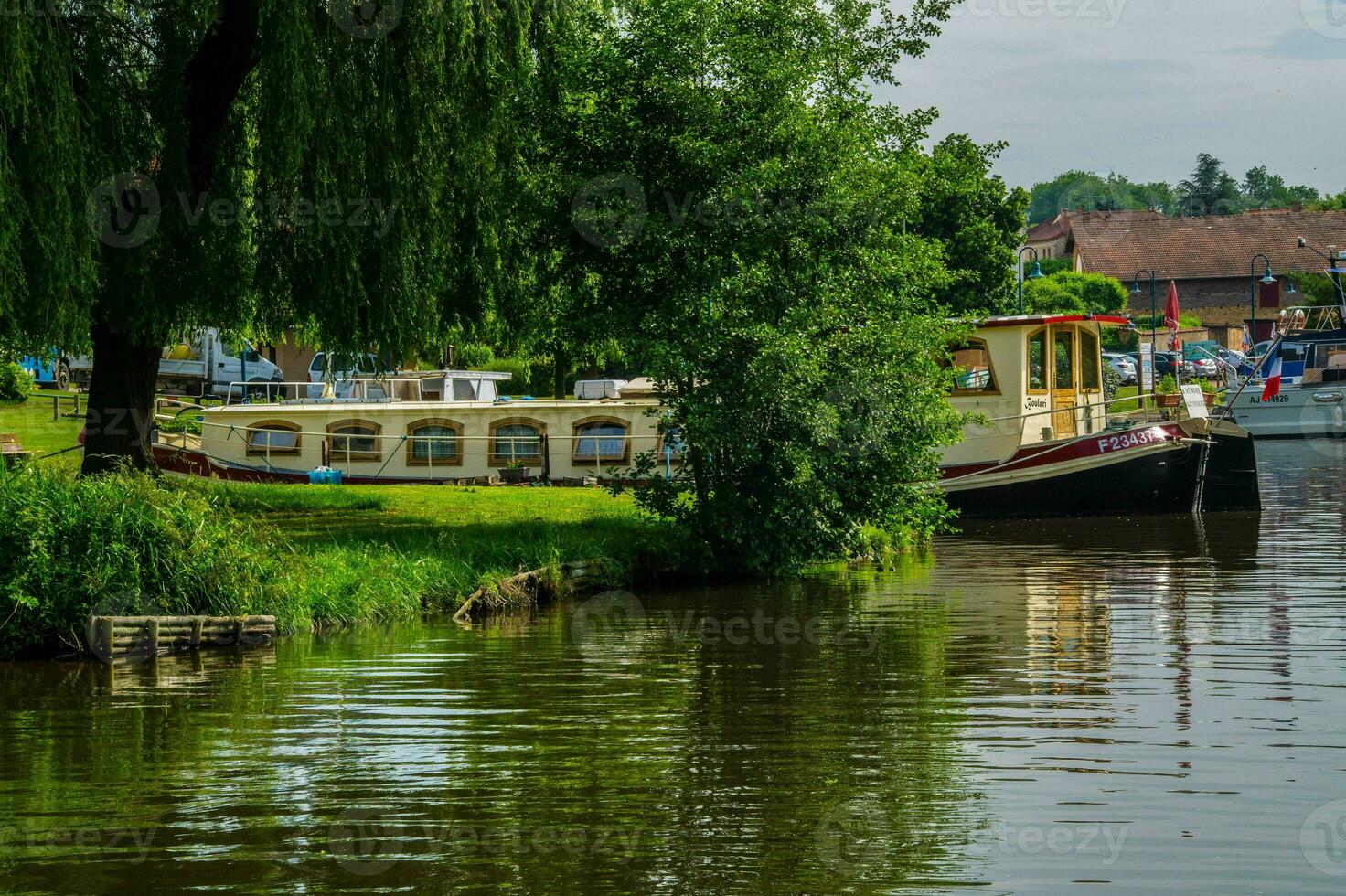 waterway of digoin  in -roanne,briennon,loire,france photo