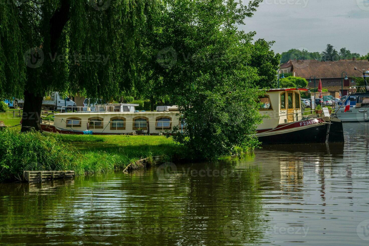 waterway of digoin  in -roanne,briennon,loire,france photo