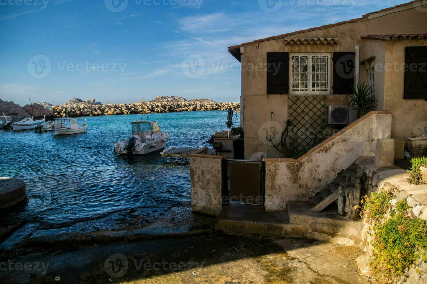 small fishing boat marseille in bouche du rhone photo