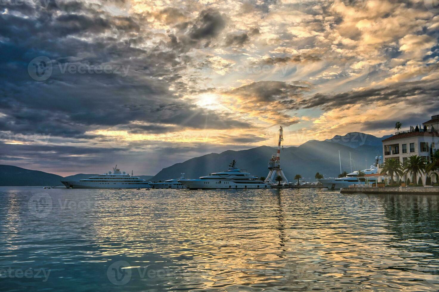 Sunset in Porto Montenegro photo