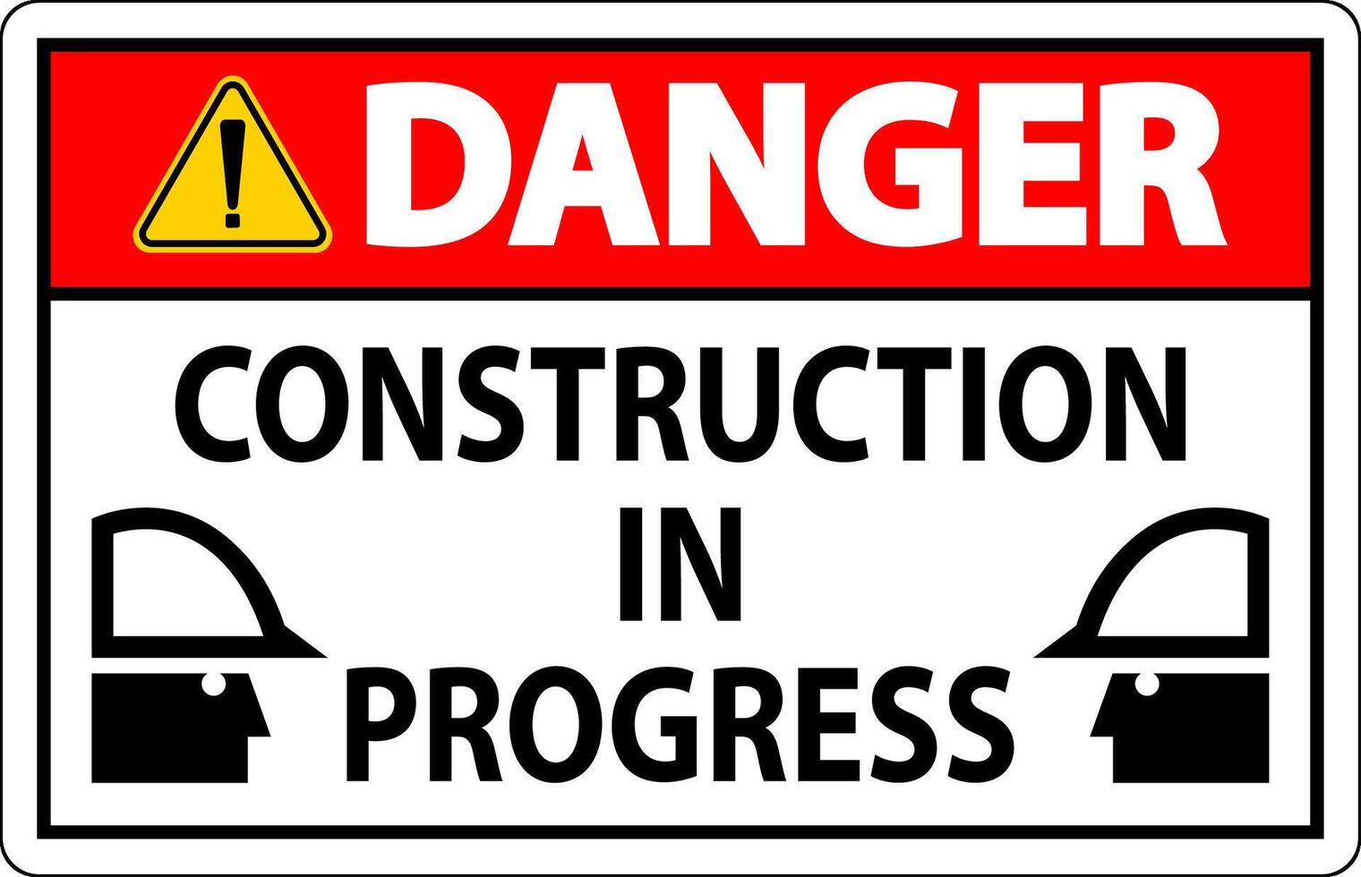 Danger Sign Construction In Progress vector