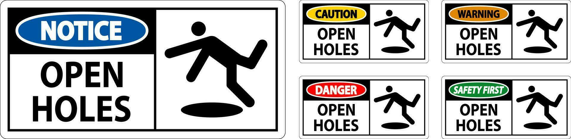 Danger Sign Open Holes vector