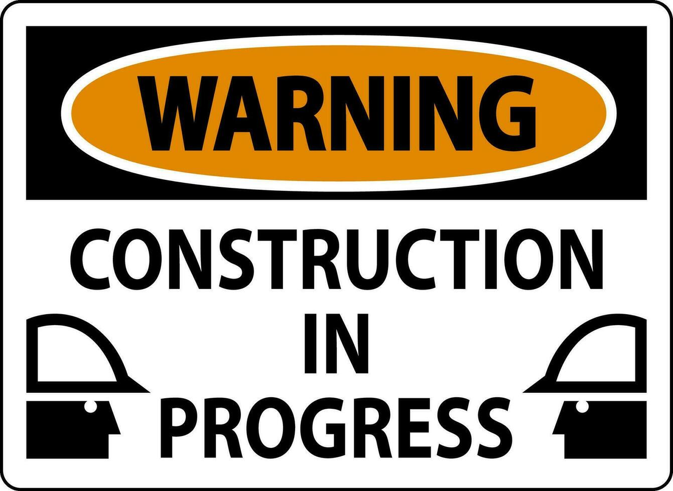 advertencia firmar construcción en Progreso vector