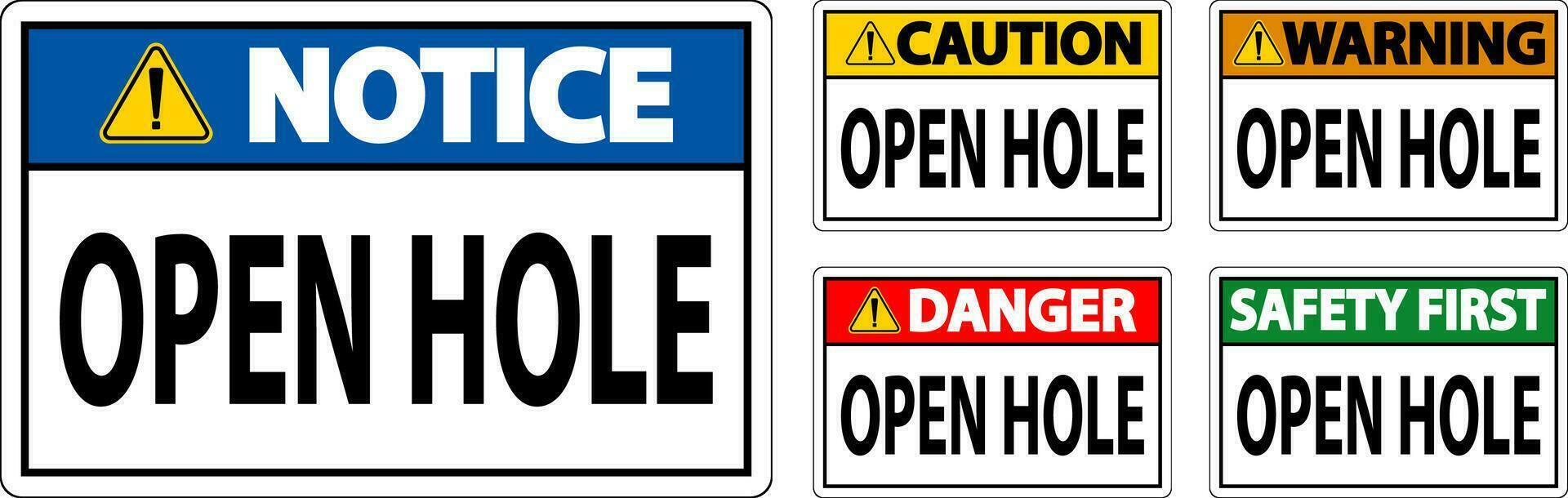 Danger Sign Open Holes vector