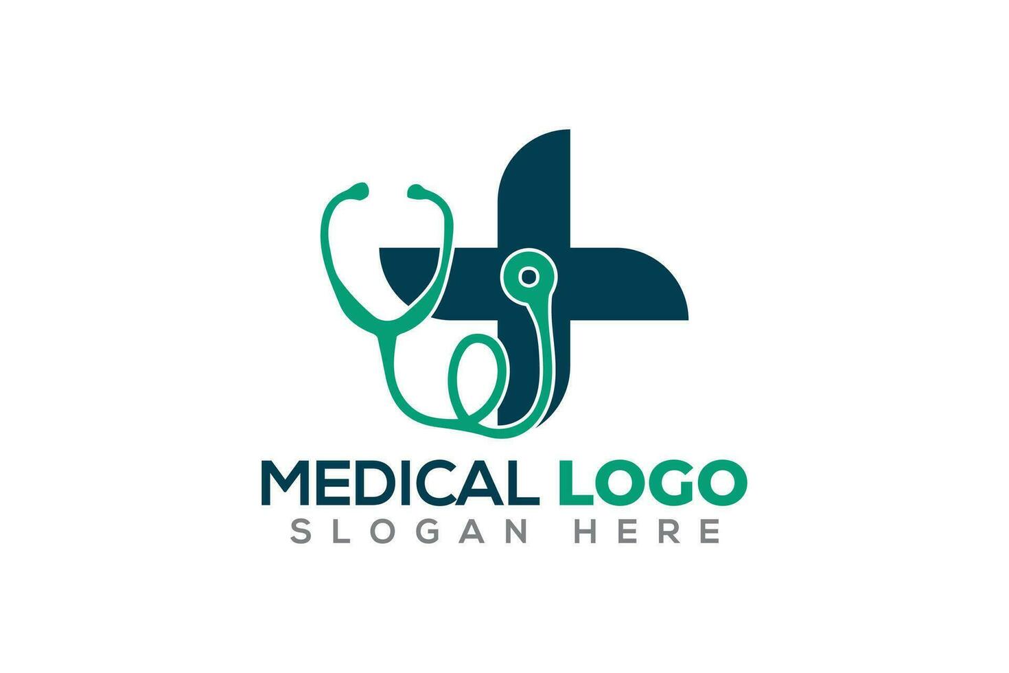 corporativo médico hospital clínica logo diseño modelo vector