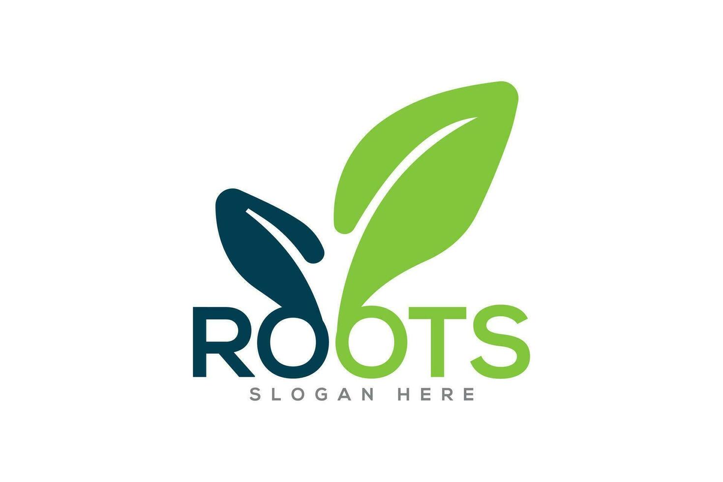 Modern minimalist green logo. Bio logo. Nature logo. Growth logo design template vector