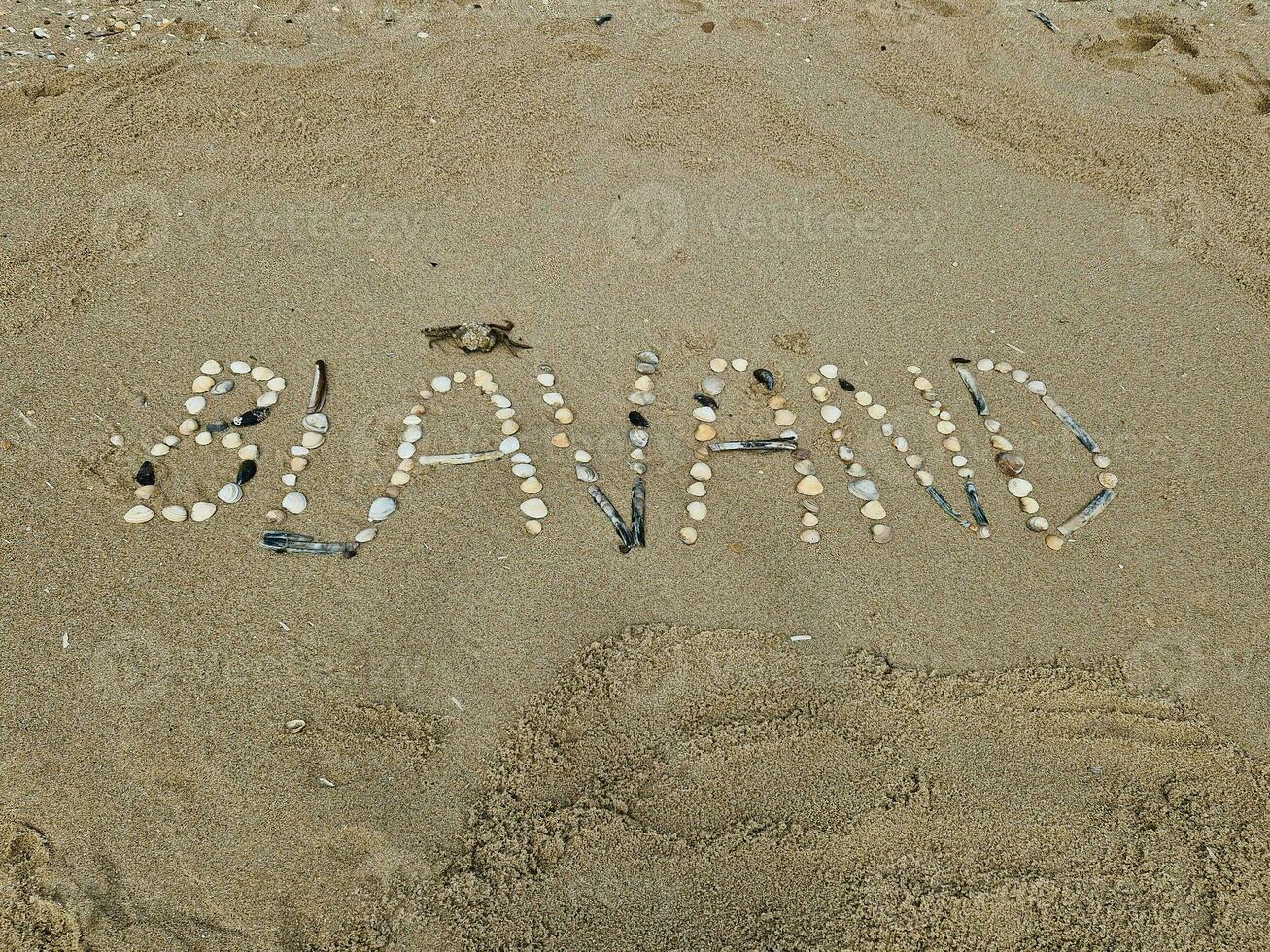 Impressions of the endless beach at the northern sea in Blavand Denmark photo