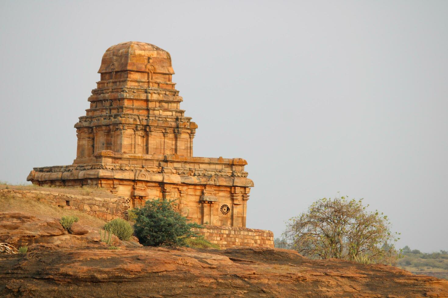 Badami Temple with Copy Space photo