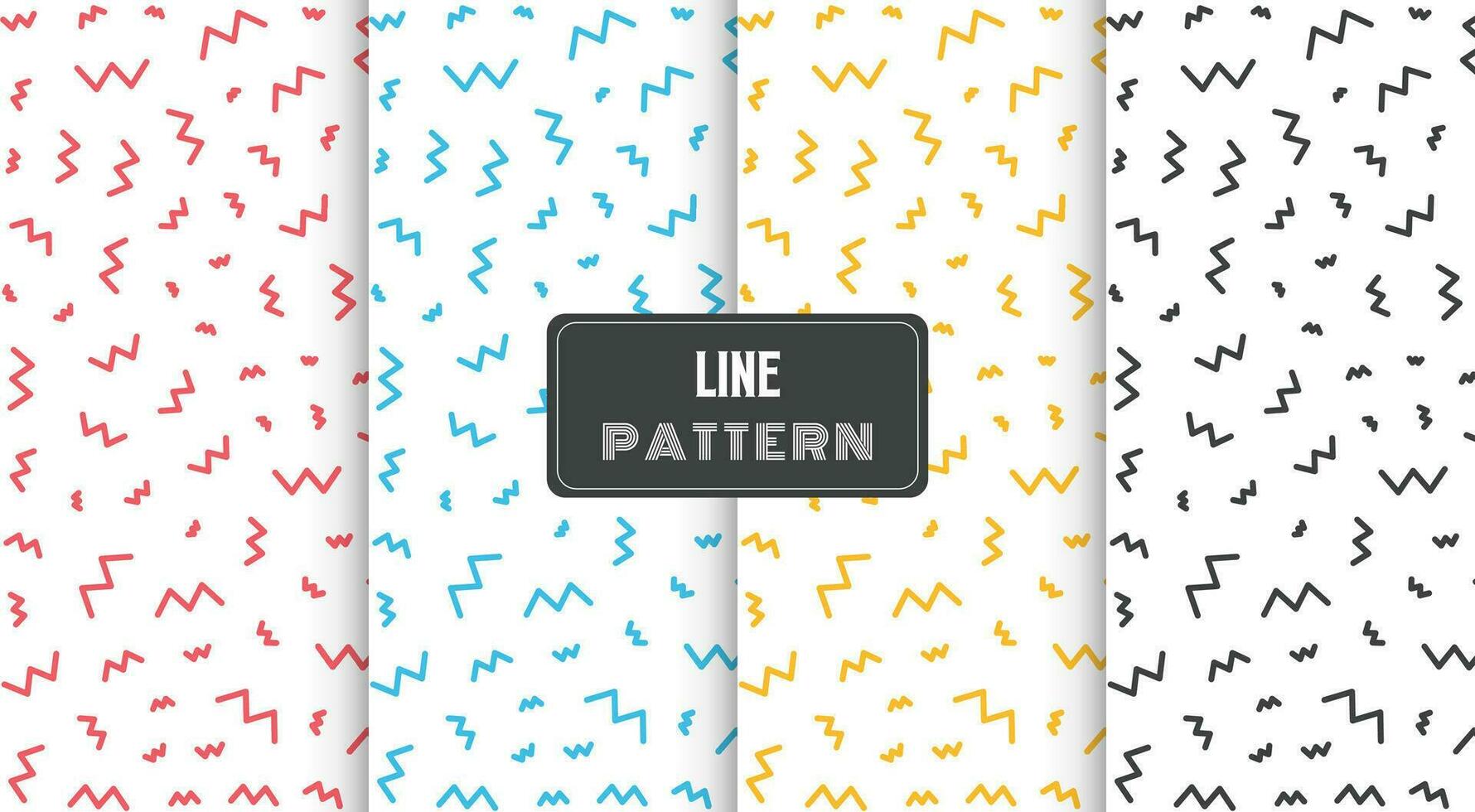 memphis line pattern vector