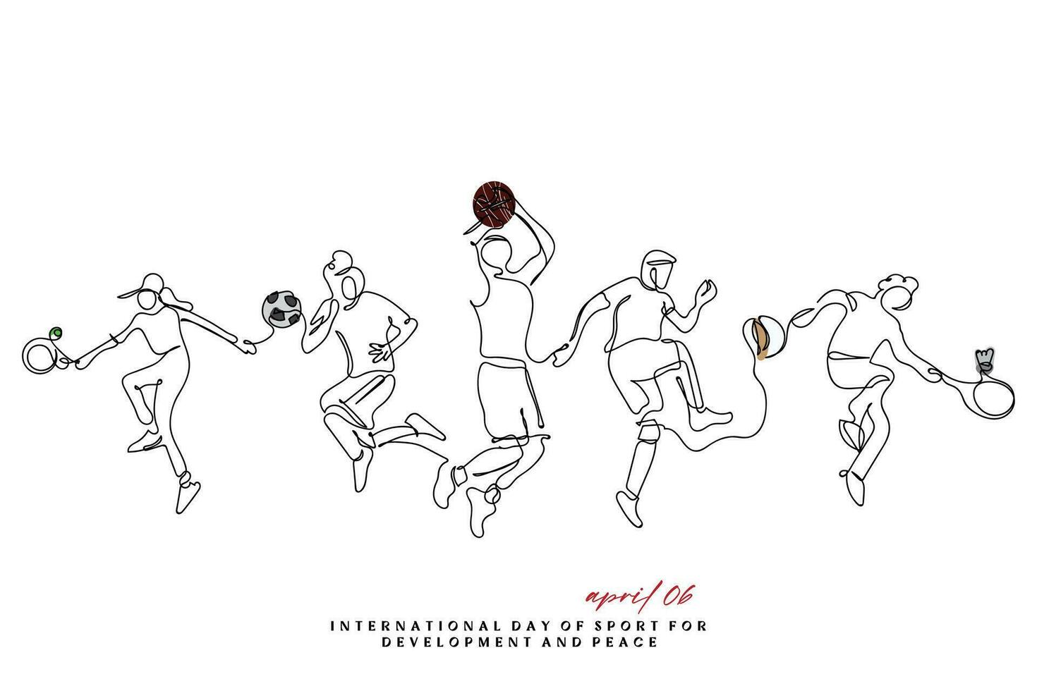 international day of sport for development and peace vector
