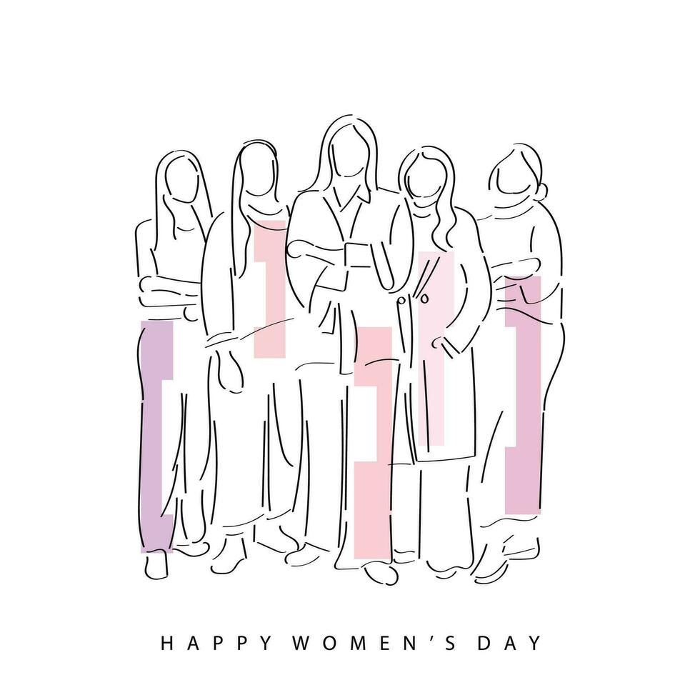 Happy women's day. Celebrate womanhood. vector