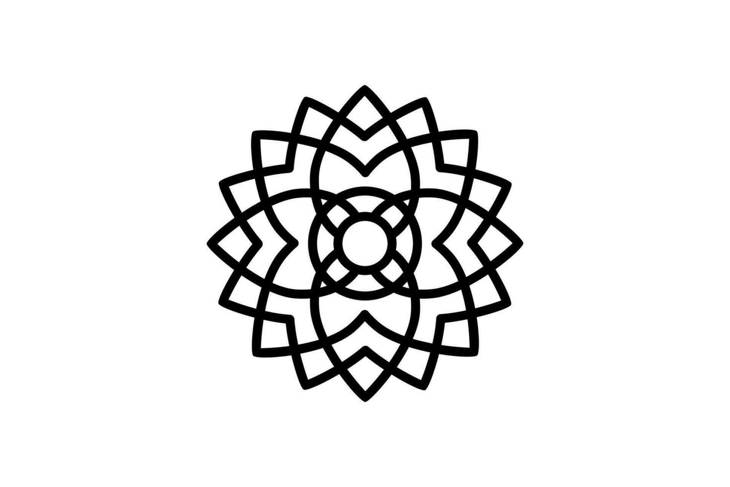mandala icono ilustración. icono relacionado a meditación y espiritual crecimiento. línea icono estilo. sencillo vector diseño editable