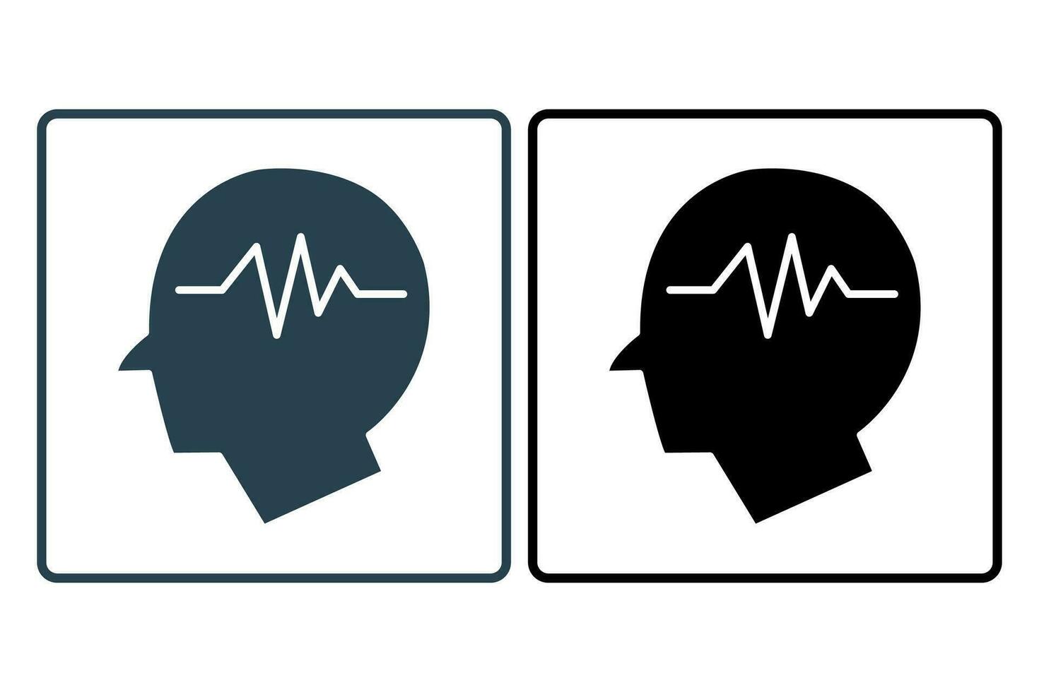 humano cabeza legumbres icono. médico cerebro y mental salud. icono relacionado a meditación, bienestar. sólido icono estilo. sencillo vector diseño editable