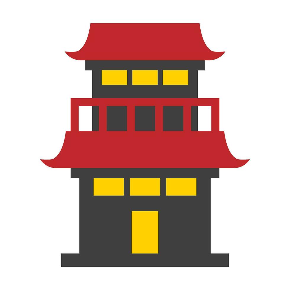 Flat illustration of symbols and chinese new year vector