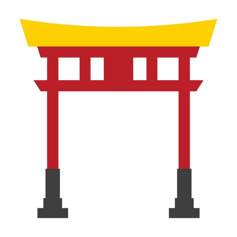 Flat illustration of symbols and chinese new year vector