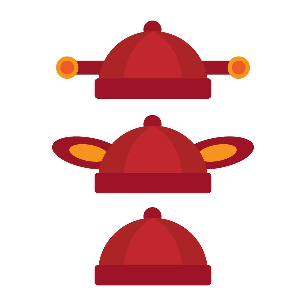 Flat illustration of symbols and chinese new year vector
