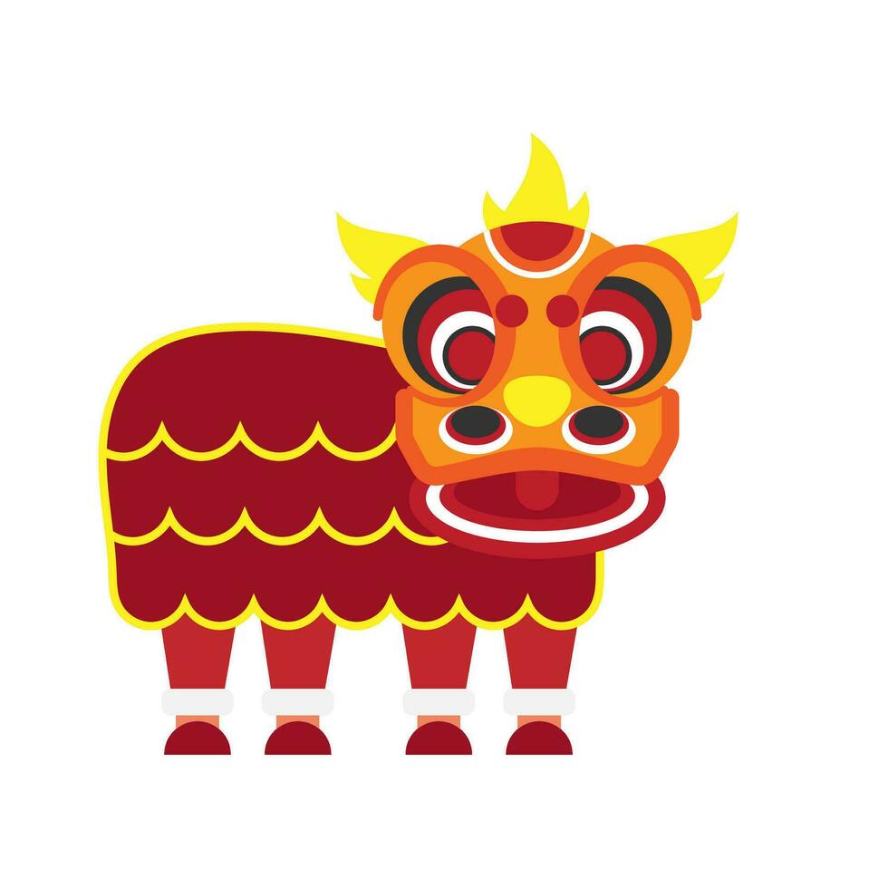 Flat illustration of symbols and chinese new year vector