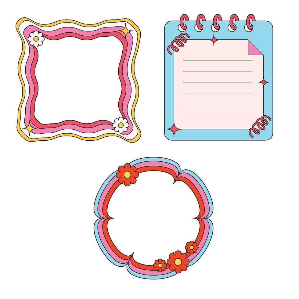Cute Aesthetic Frame Illustration vector