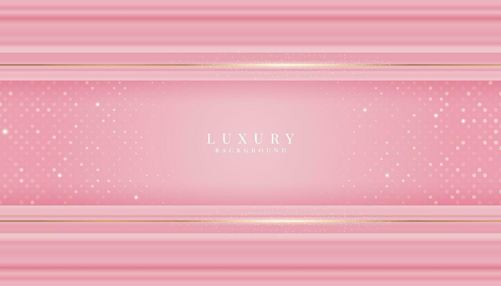Luxurious pink background with sparkling gold and glitter. modern elegant abstract background vector