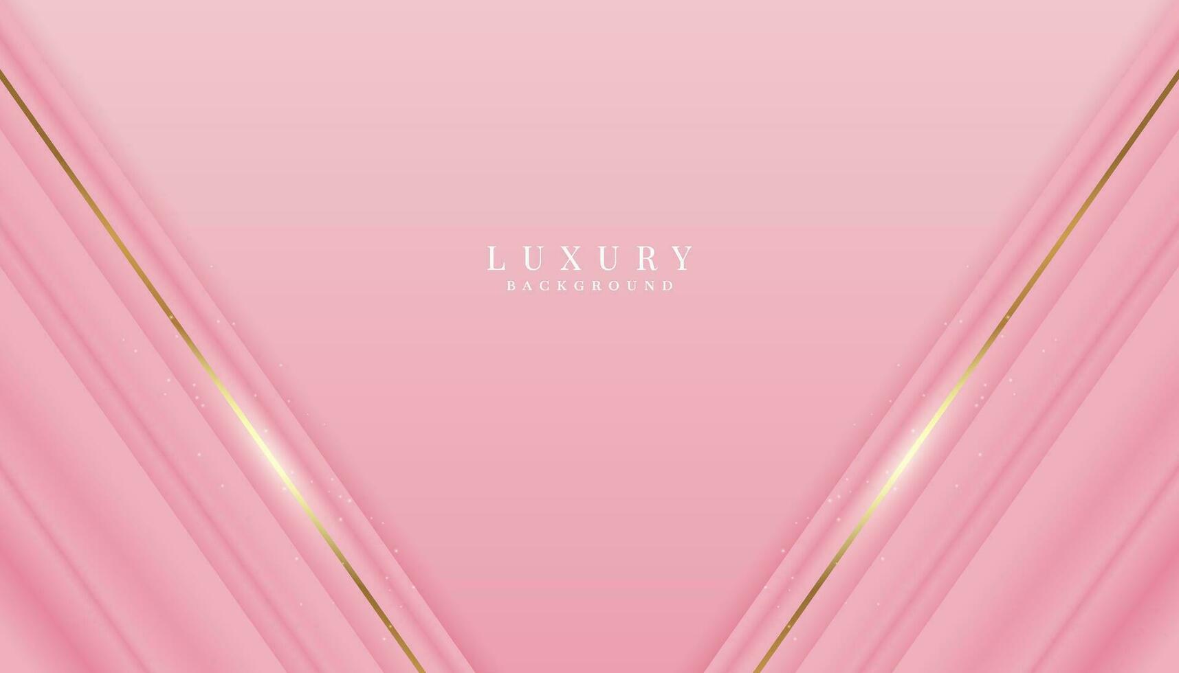 Luxurious pink background with sparkling gold and glitter. modern elegant abstract background vector