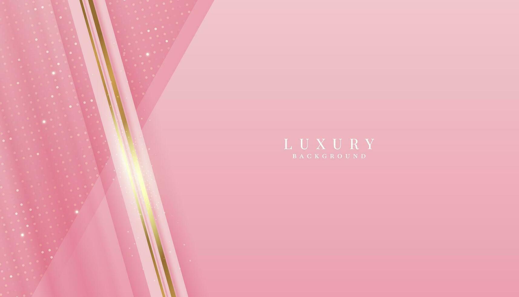 lujoso rosado antecedentes con espumoso oro y Brillantina. moderno elegante resumen antecedentes vector