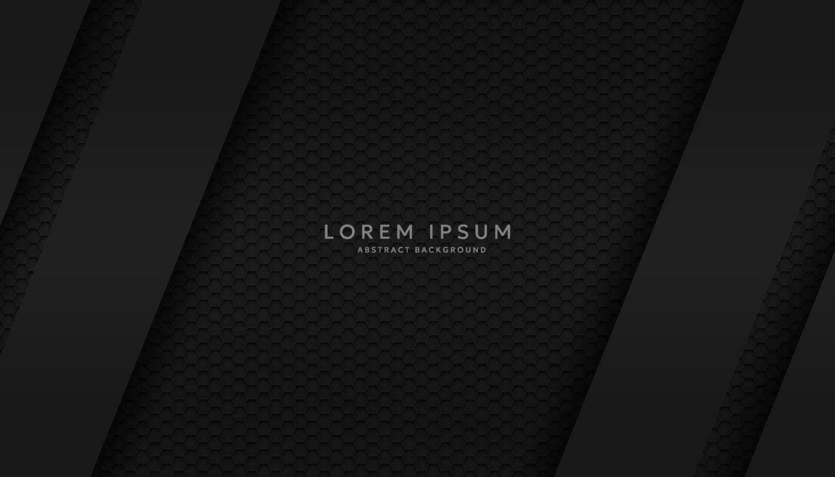 moderno hexagonal negro material textura antecedentes superpuesto con negro papel vector