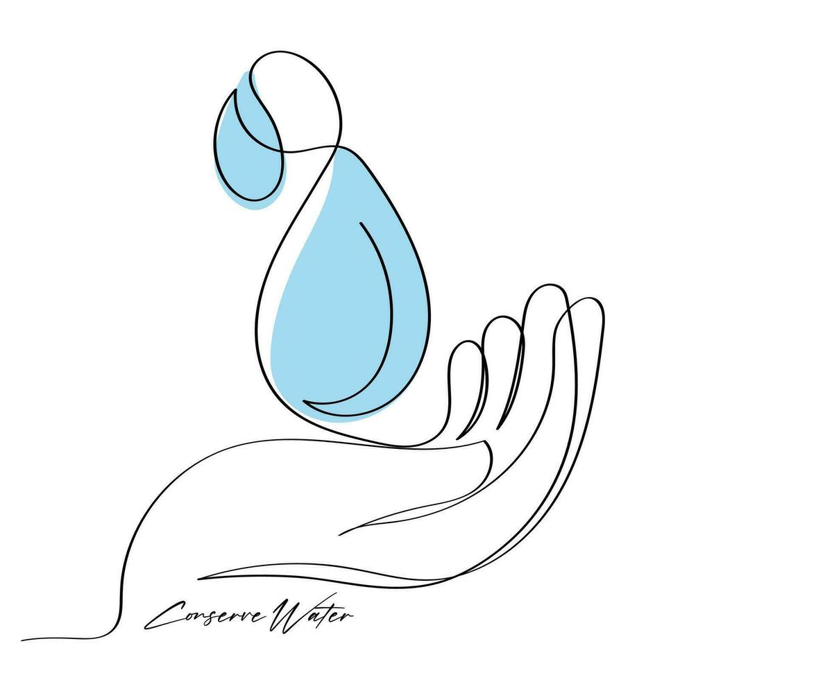 Conserve it and preserve Life. Save water and save future. vector