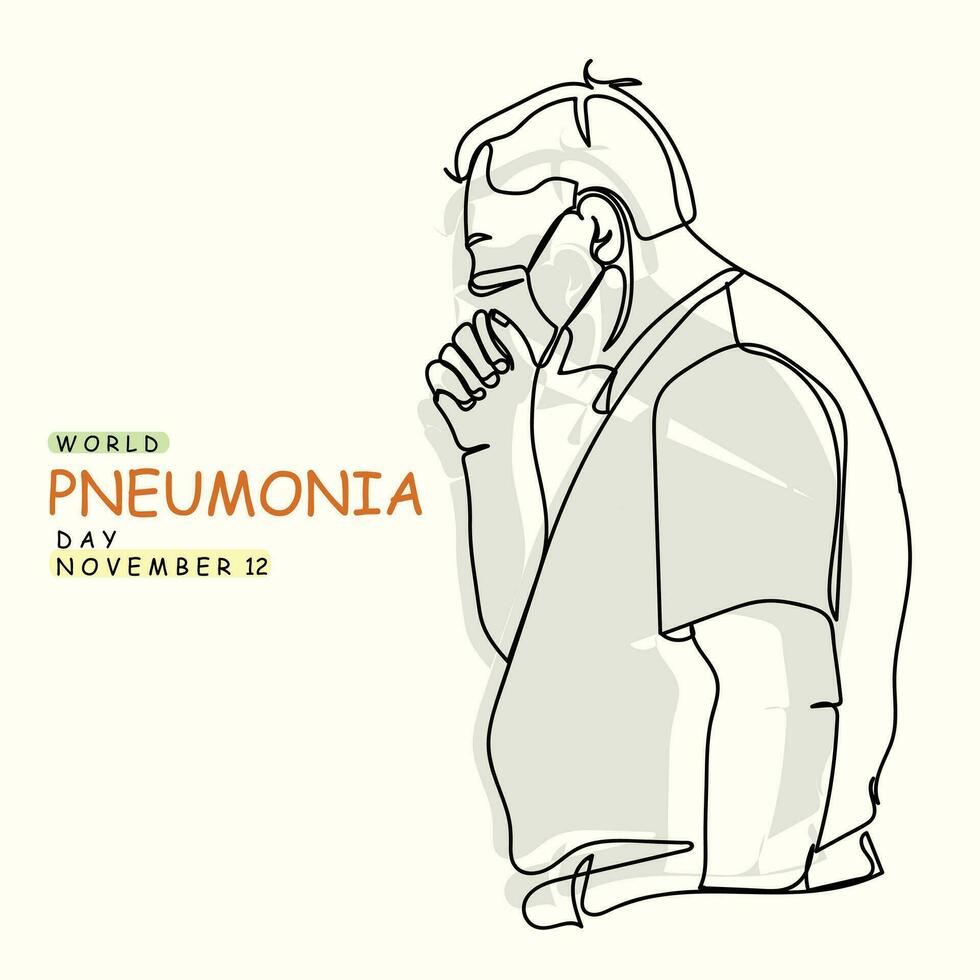 World Pneumonia day poster design. vector