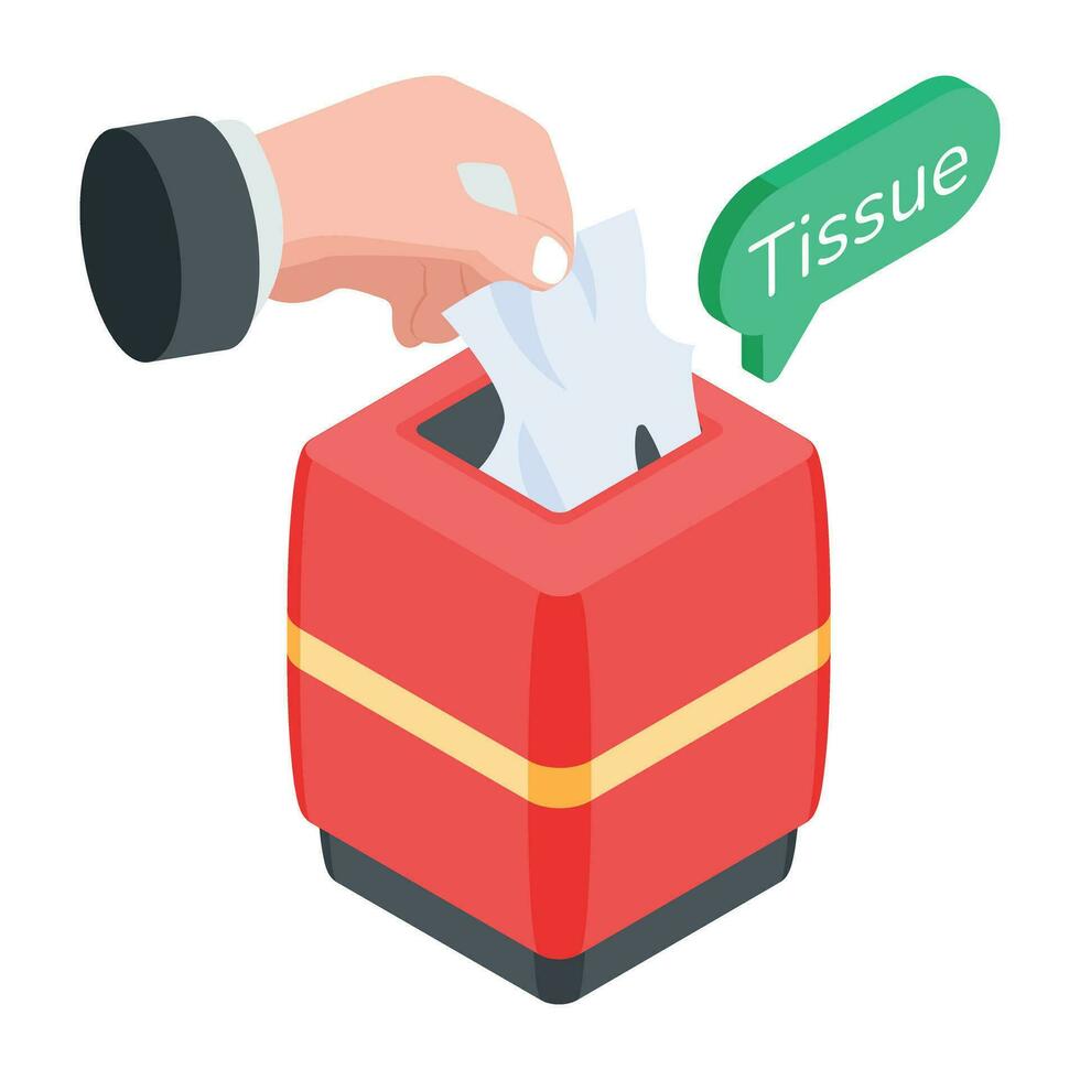 Barber Accessories Isometric Icon vector