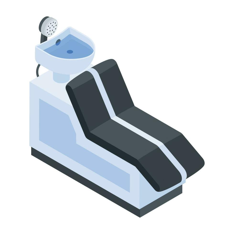 Barber Accessories Isometric Icon vector