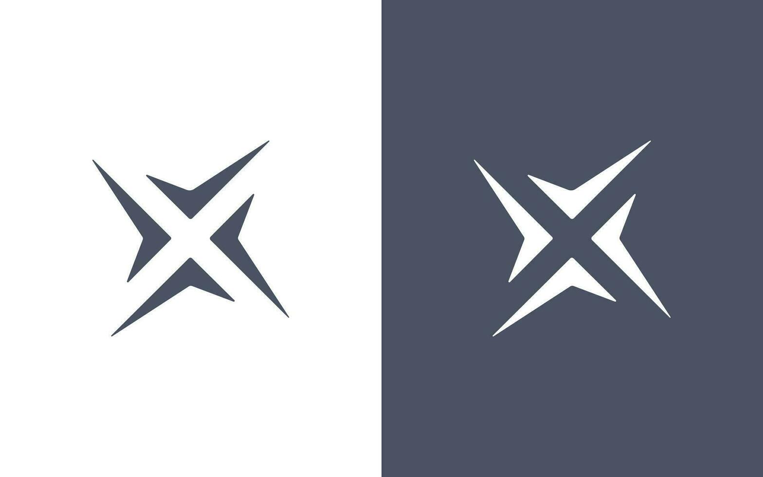 diseño de logotipo letra x vector