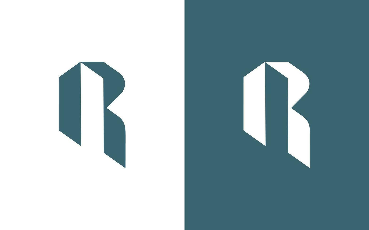 R letter logo design vector