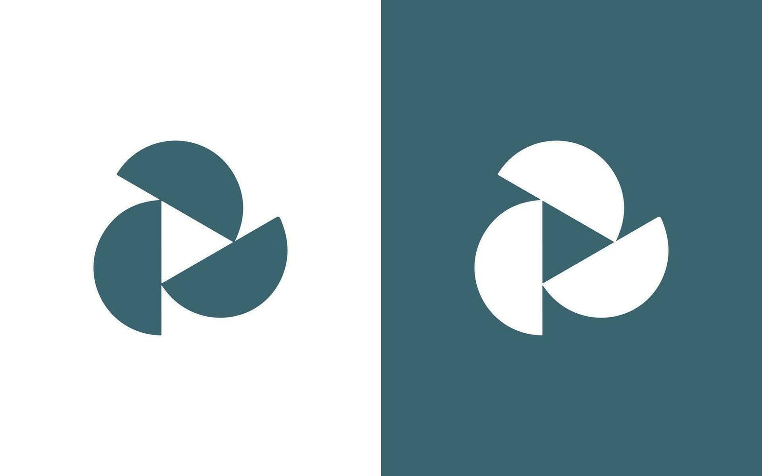 CP letter spin shape logo design vector