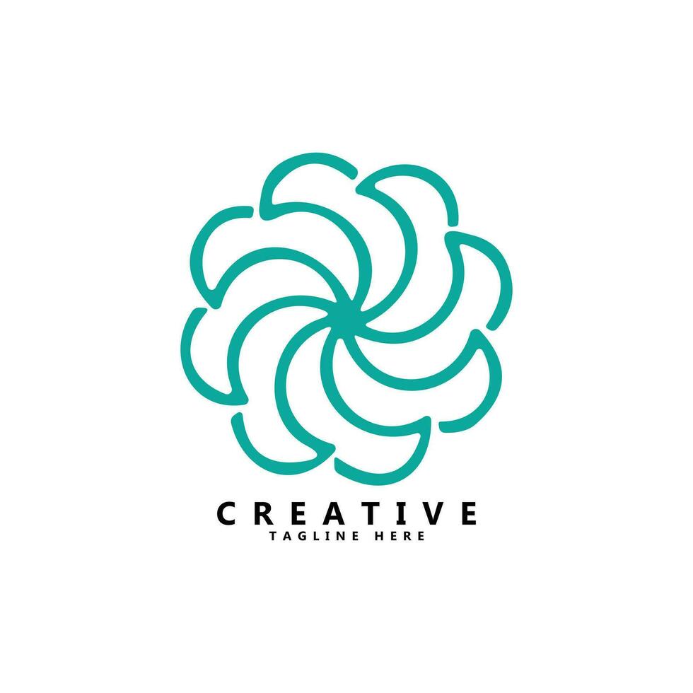 Flower logo design vector