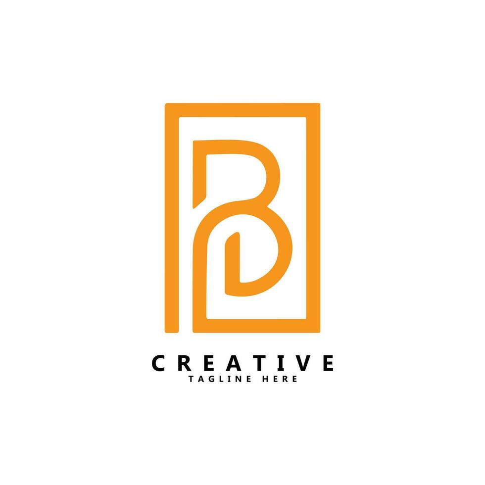 diseño de logotipo letra b vector