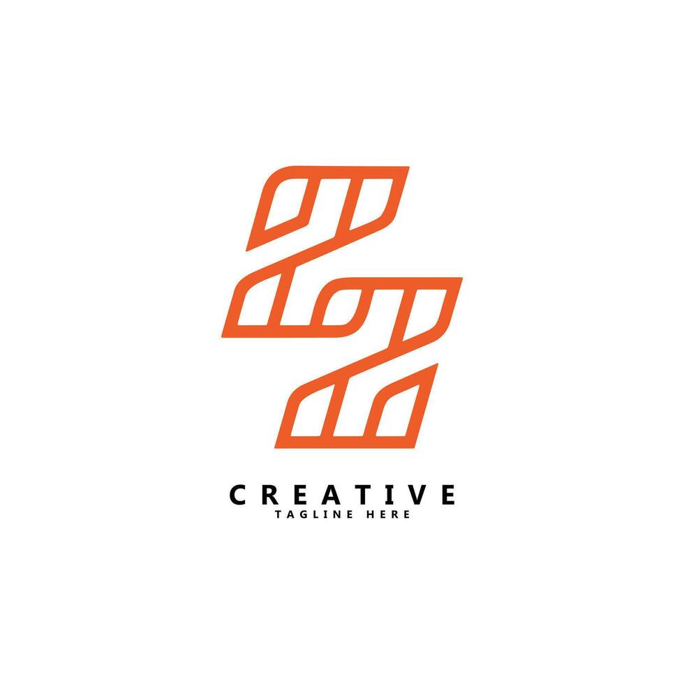 ZZ letter logo design vector